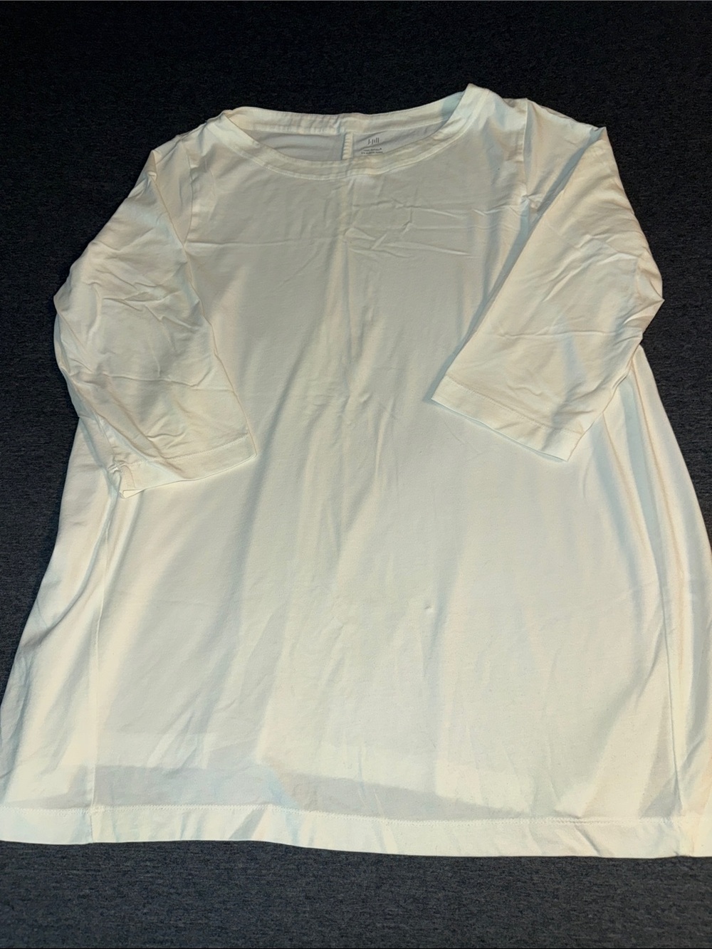 J. Jill White 3/4 Sleeve Tunic Top